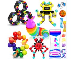 OUYLAF Fidget Toys Pakket - fidget toys pop it - figet toys pakket - Fidget toys - Fidget Toy Box - voor kinderen en volwassenen - fidget toys volwassenen - fitget toys - 15pcs