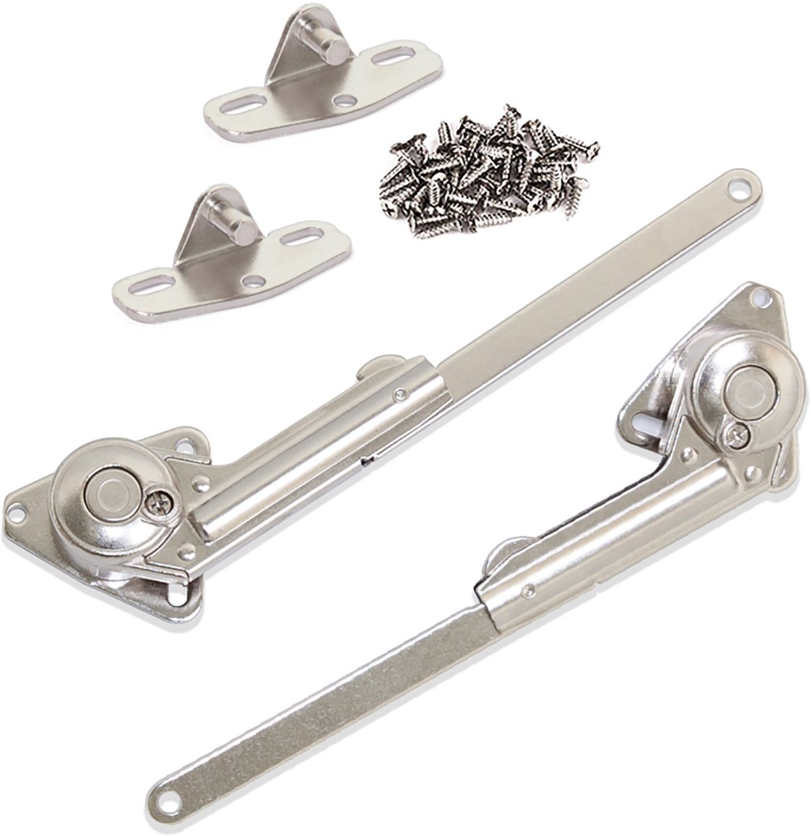 Emuca Klephouder-Set voor vouwdeuren, kracht 20-70 kg x cm, Staal en zamak, Vernikkeld