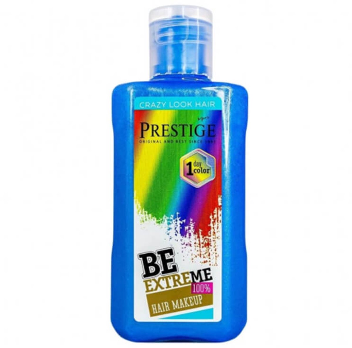 Prestige Uitwasbare Haarverf Metallic Blauw – Uitwasbare Haarkleuring voor 1 Dag – voor Feestjes & Events – 100ml