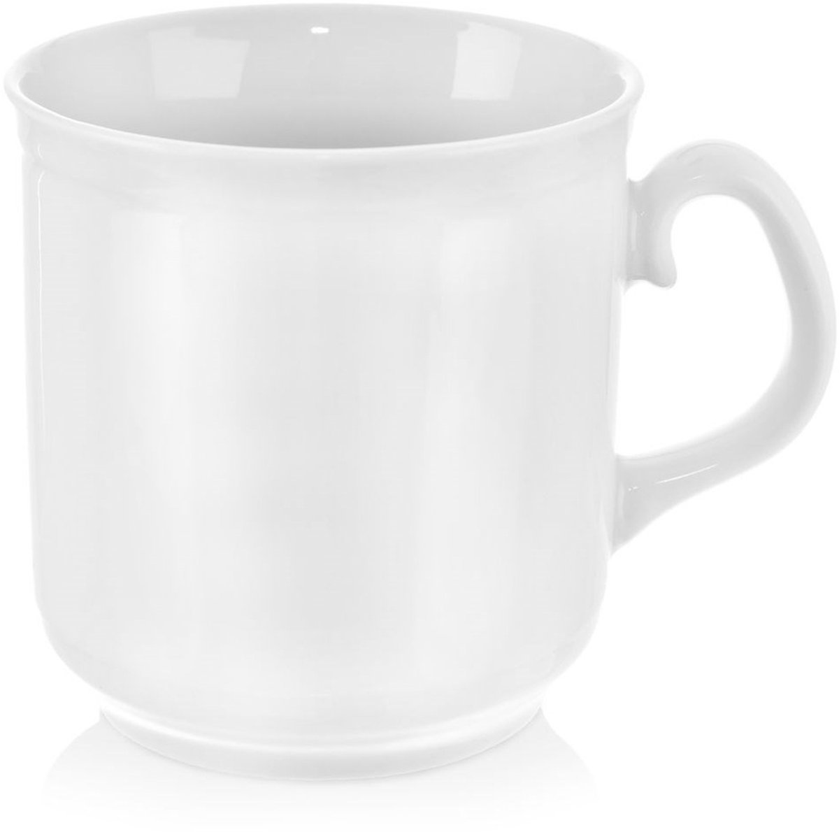 Orion MONA Serie - Porseleinen Beker - 400 ml - Wit - Vaatwasser- en Magnetronbestendig