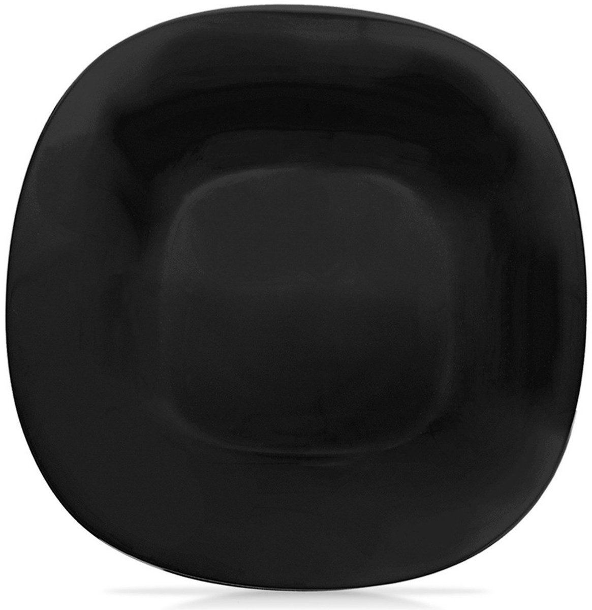 Orion Luna Serie - Zwart Glazen Dessertschaal - 20,5x20,5 cm - Vaatwasser- en Magnetronbestendig