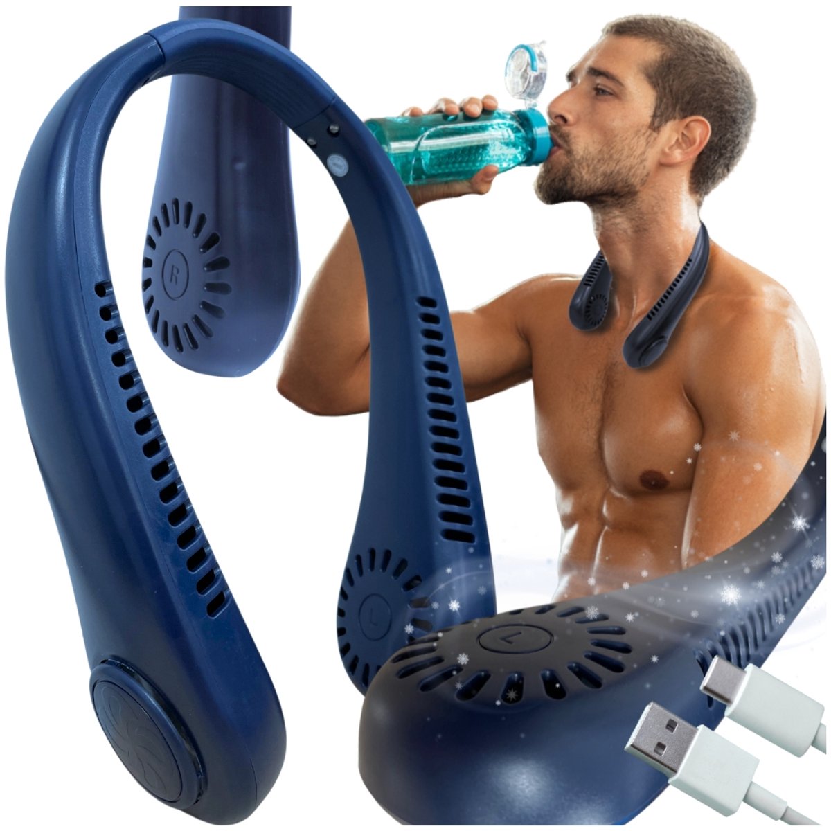 Sandos - Draagbare Koelventilator - Nekmodel - Sportief - Mini