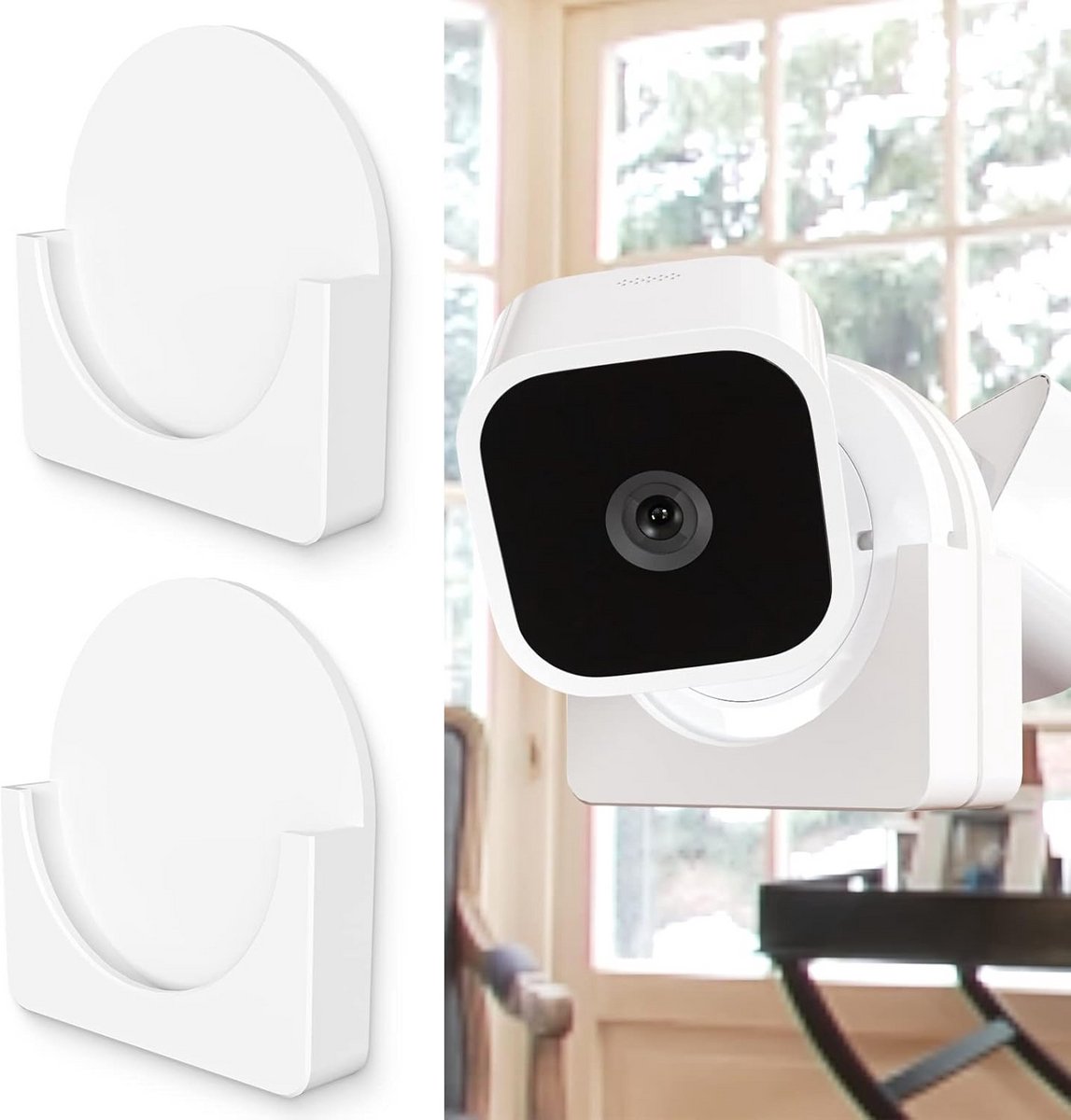 2-Pack universele muurbeugel met sterke kleefstrip voor binnenbeveiligingscamera