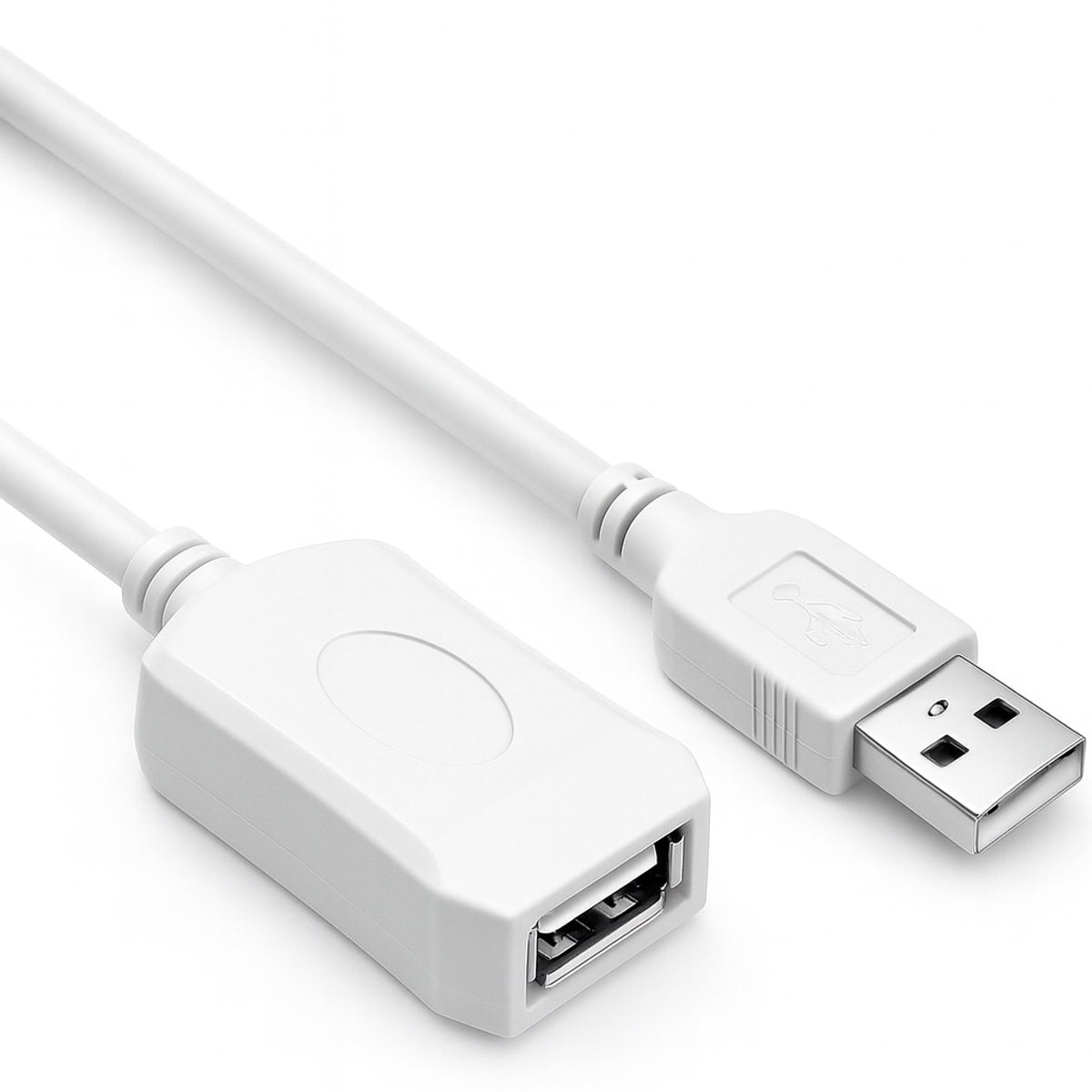 USB verlengkabel 2.0 - Wit - 10 meter - Allteq