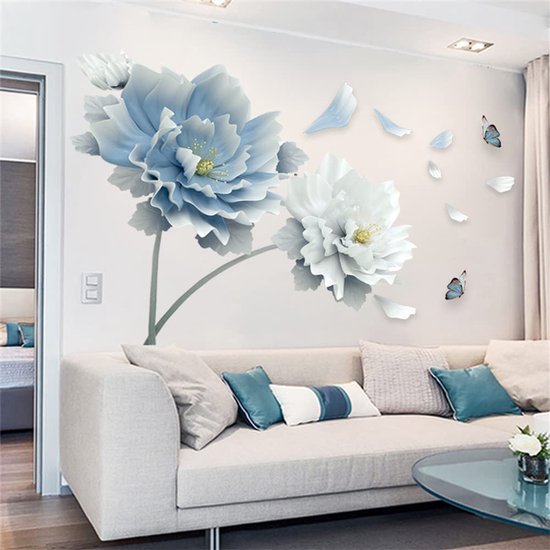 3D Deursticker Stromend Water Zelfklevende Muurschildering Woondecoratie Verwijderbare Stickers 95x215cm