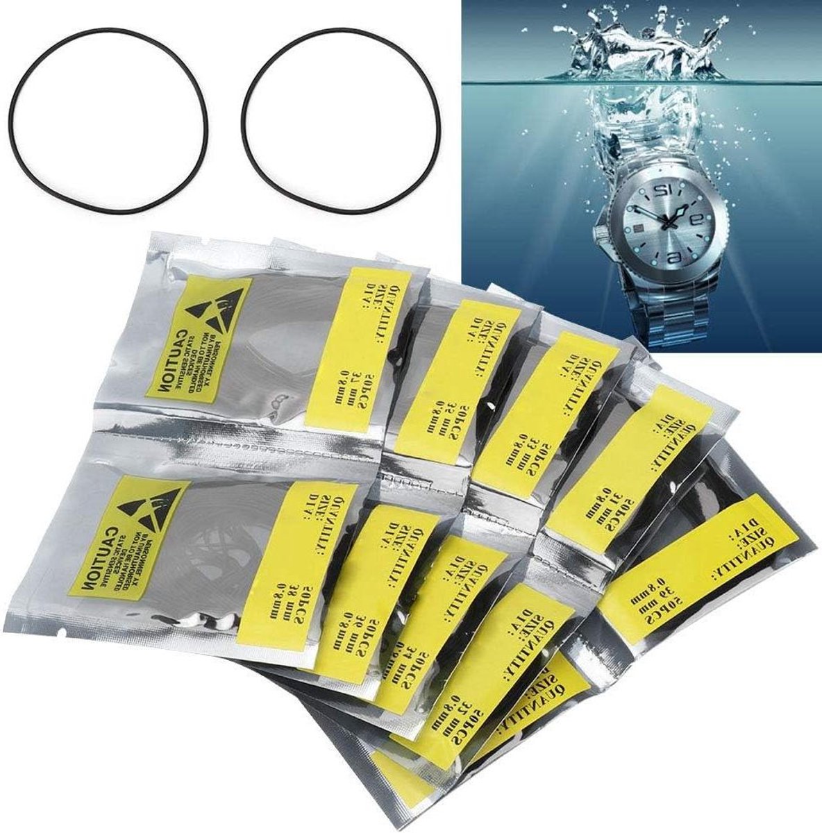 Allecta - Duurzame O-ring Afdichting 500 Stuks voor Horloge Achterdeksel Reparatie