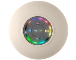 Grote zuignap waterdichte Bluetooth-luidspreker met LED-licht, waterdichte badkamer Bluetooth-luidspreker, draagbare Bluetooth-luidspreker