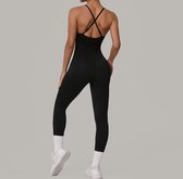 Ignite Power Jumpsuit – Maat S - Zwart - Seamless Sport Jumpsuit - Black - Dames – Comfort Fit