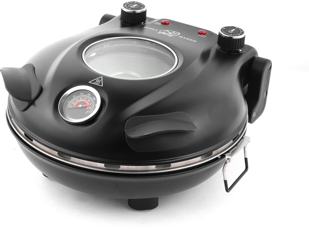CYRO - Pizzapan Elektrisch - Elektrische Pizza Oven - Pizzamaker - Pizzaoven - Pizzapan - Vlambestendige Steenplaat - tot 420 °C - Zwart