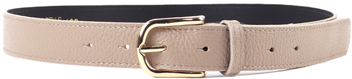 Giuliano Lederen riem - Taupe - Made in Italy - Leer