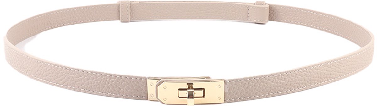 Giuliano Lederen riem - Made in Italy - 105 CM - Taupe