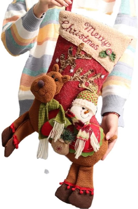 Kerstsokken Santa 3D (Heren) 🧑‍🎄 Heren Kerstsokken Kopen