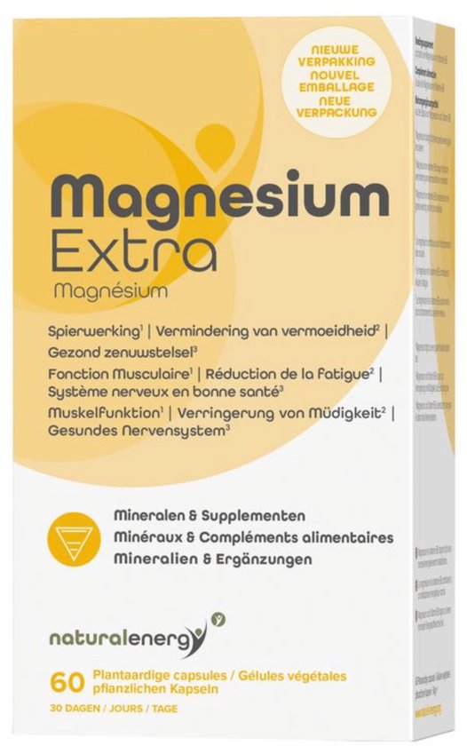 Natural Energy Magnesium Extra | Magnesiumglycerofosfaat 60 Capsules
