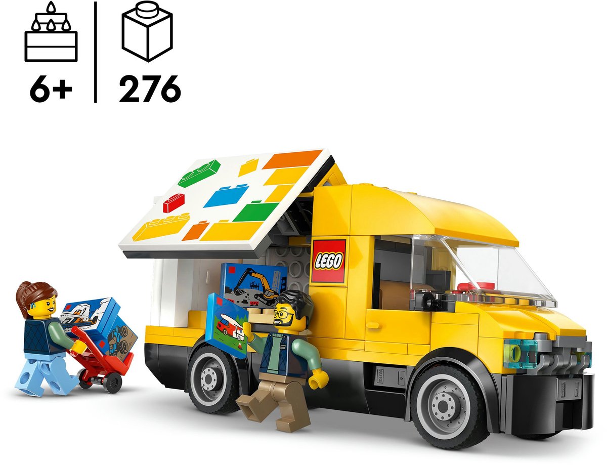LEGO® City: De LEGO Bestelwagen - Bouw- en Speelset voor Autofans Vanaf 6 Jaar - Met 2 Minifiguren - 60500 — afbeelding 5