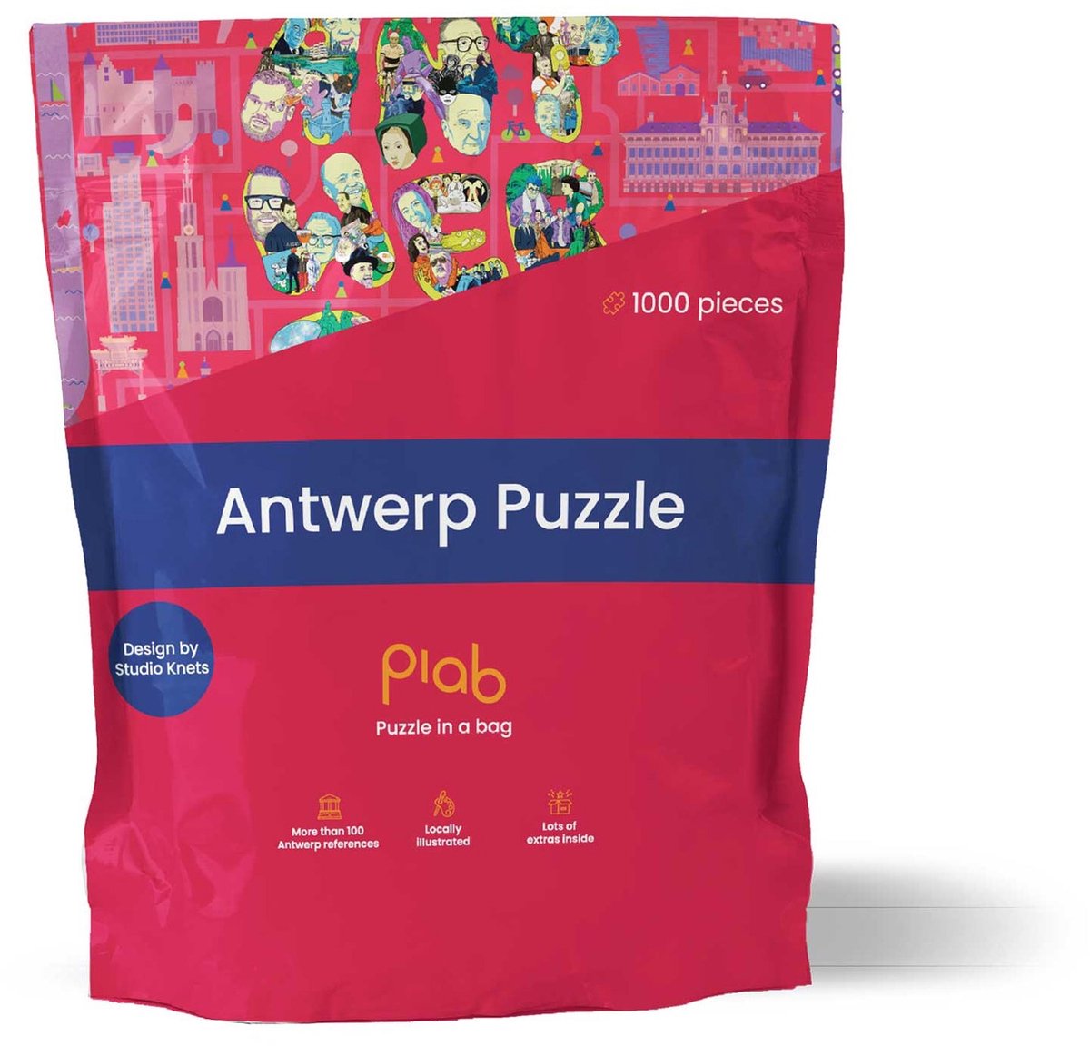 Puzzle in a Bag - Antwerpen Puzzel 1000 Stukjes - Stadspuzzel voor Volwassenen - Ideaal cadeau voor puzzelaars die van Antwerpen houden
