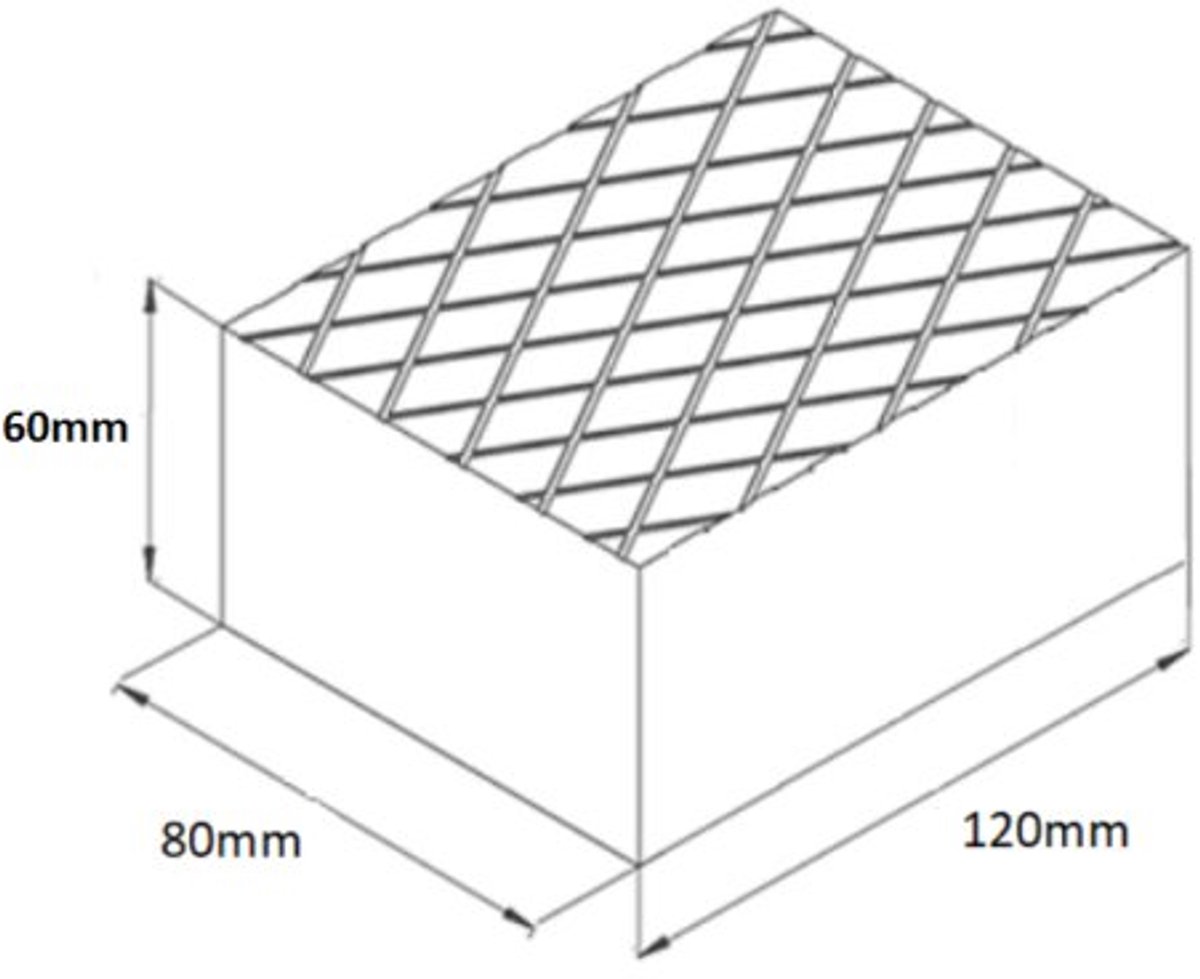 Rubberblokken - Set van 4 – 120x80x60 mm, Massief Geprofileerd Rubber, Voor Alle Hefplatforms