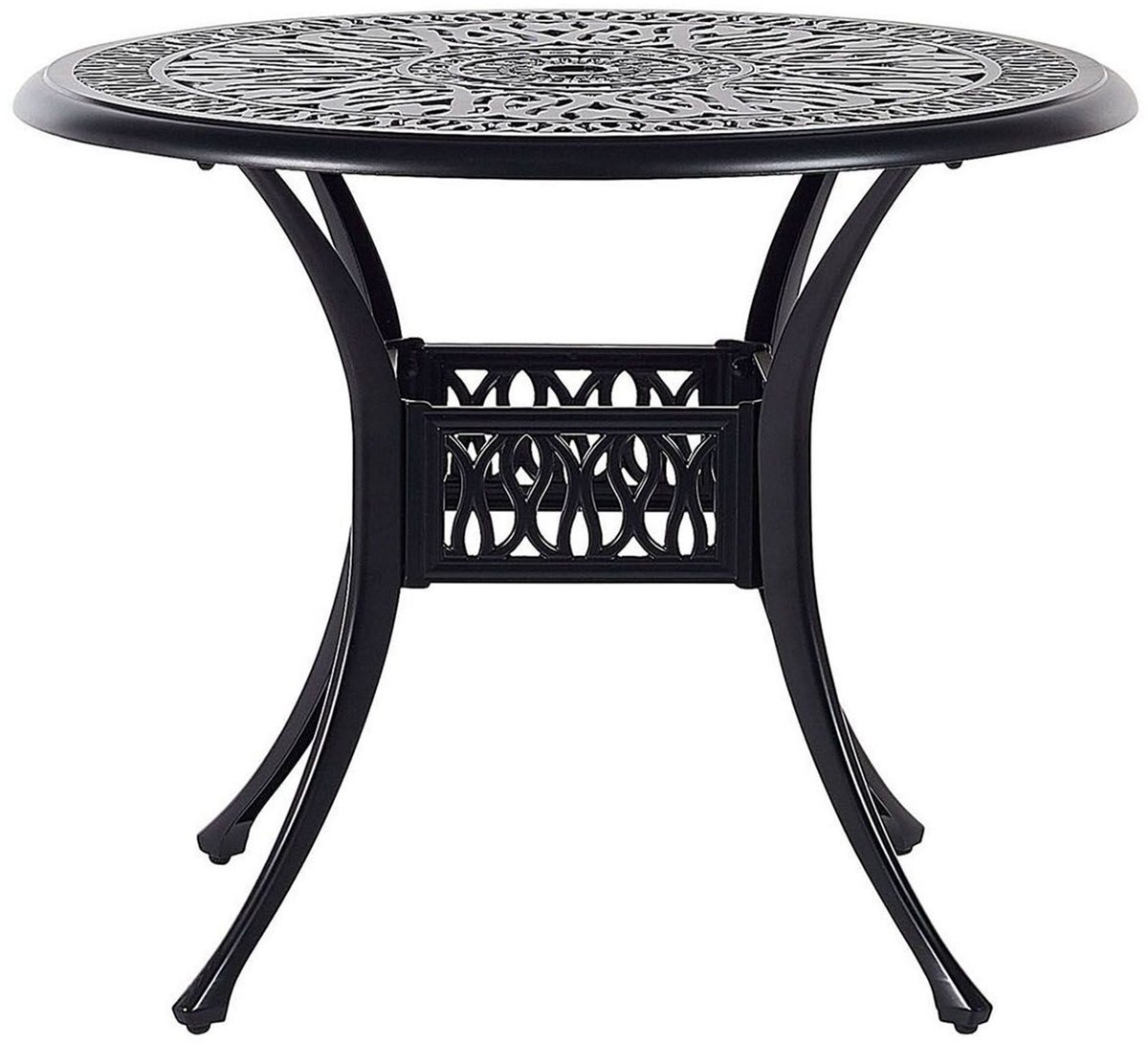 Beliani ANCONA - Ronde tafel-Zwart-Aluminium