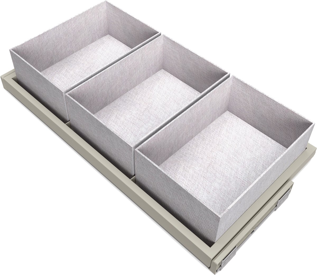 Emuca Kit van tray, 2 opbergmanden en soft close loopwagen voor kasten, verstelbaar, module 800mm, Zwart structuur