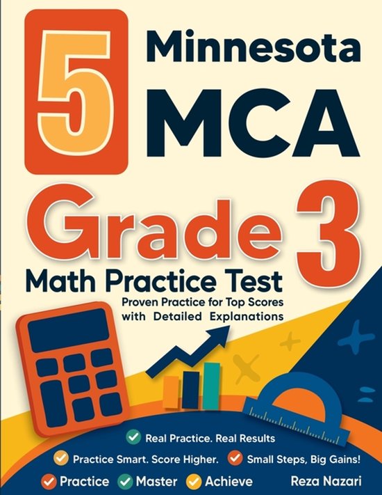 5 Minnesota MCA Grade 3 Math Practice Tests - cover