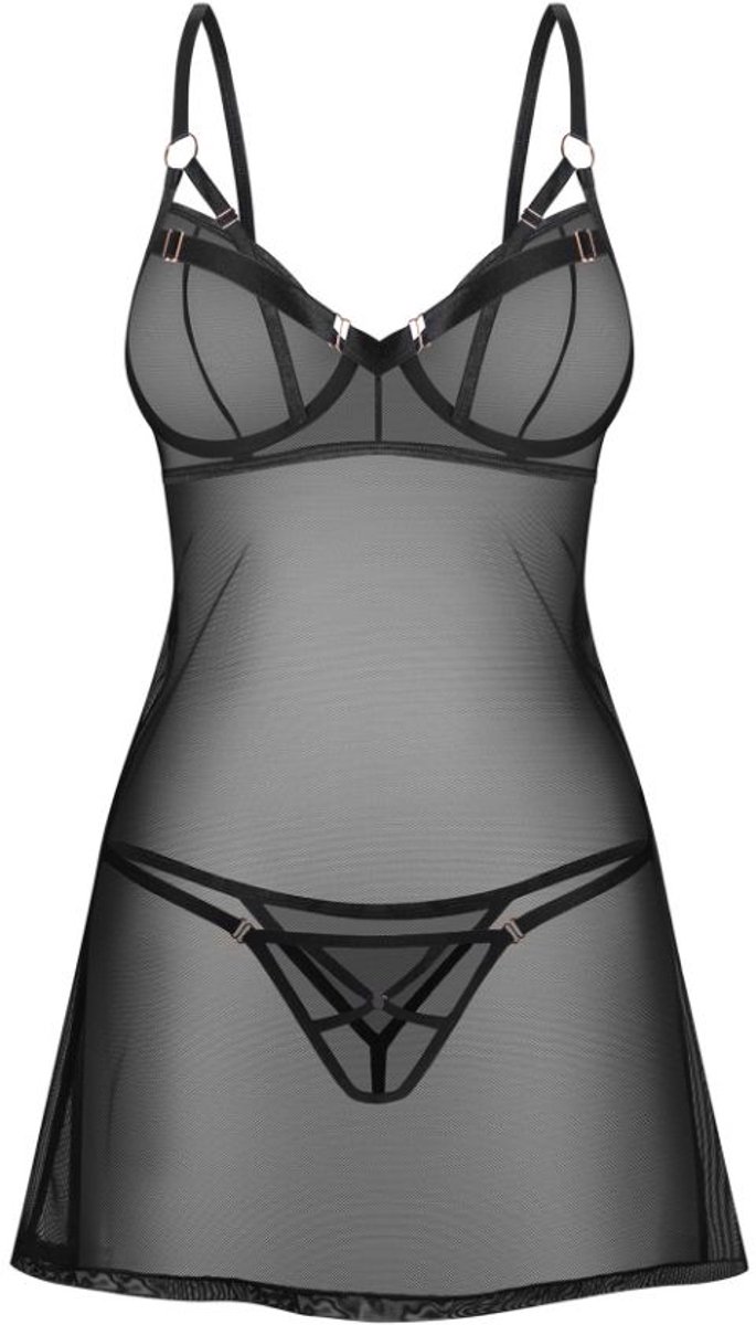 Obsessive – Euridia Chemise & Tanga – Black