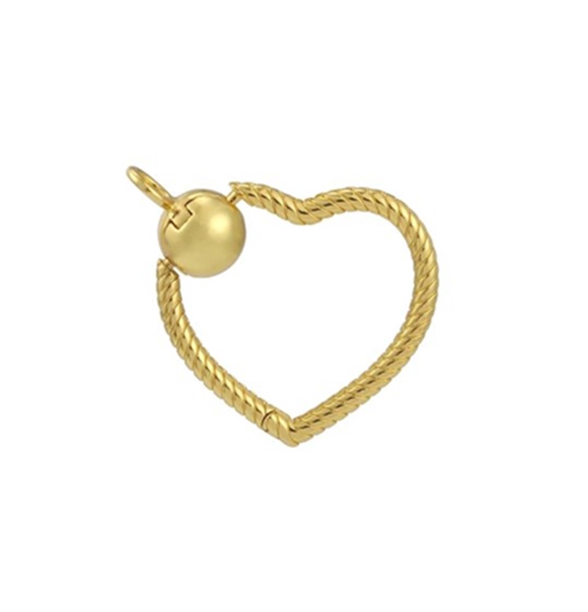 Bedel Hanger voor aan je ketting - Voor alle standaard bedels van alle bekende merken - Goudkleurige Hanger – Hartvorm