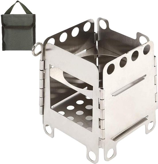 Lineslife Rvs 304 Fastfold Camping Oven met 3 Tier Grill Lineslife Rvs 304 Fastfold Camping Oven met 3 Tier Grill