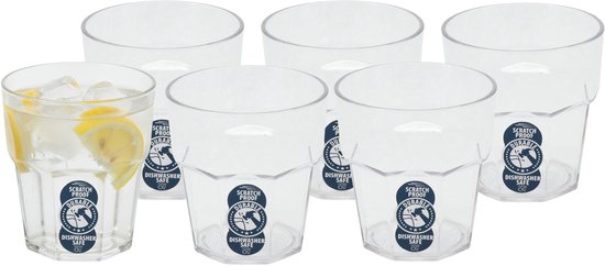 HKLIVING Mineral waterglas (set van 6