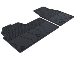 Rubber Automatten geschikt voor Ford Transit - 2023-heden - 2-delig - Uitvoering: Custom | afst. bevestigingspunten (bestuurder) 32 cm
