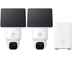 eufy SoloCam E30 2 - Cam Kit - 360° PTZ beveiligingscamera - HomeBase 2 - 2K HD - 70° tilt - AI-tracking - Zonne-energie - Geen ABO-kosten