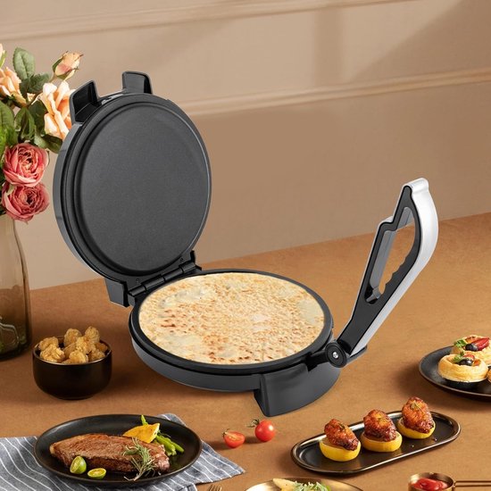 Roti Maker - Roti Maker Elektrice - Roti Pan - 30cm - 1000W - Zwart — afbeelding 2