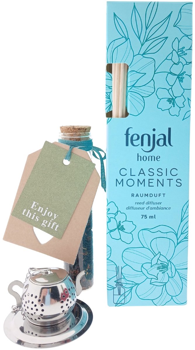 Fenjal Geurstokjes Cadeauset – Perfume Sticks, Thee “Enjoy This Gift” & Thee-ei – Relax Cadeau voor Iedereen