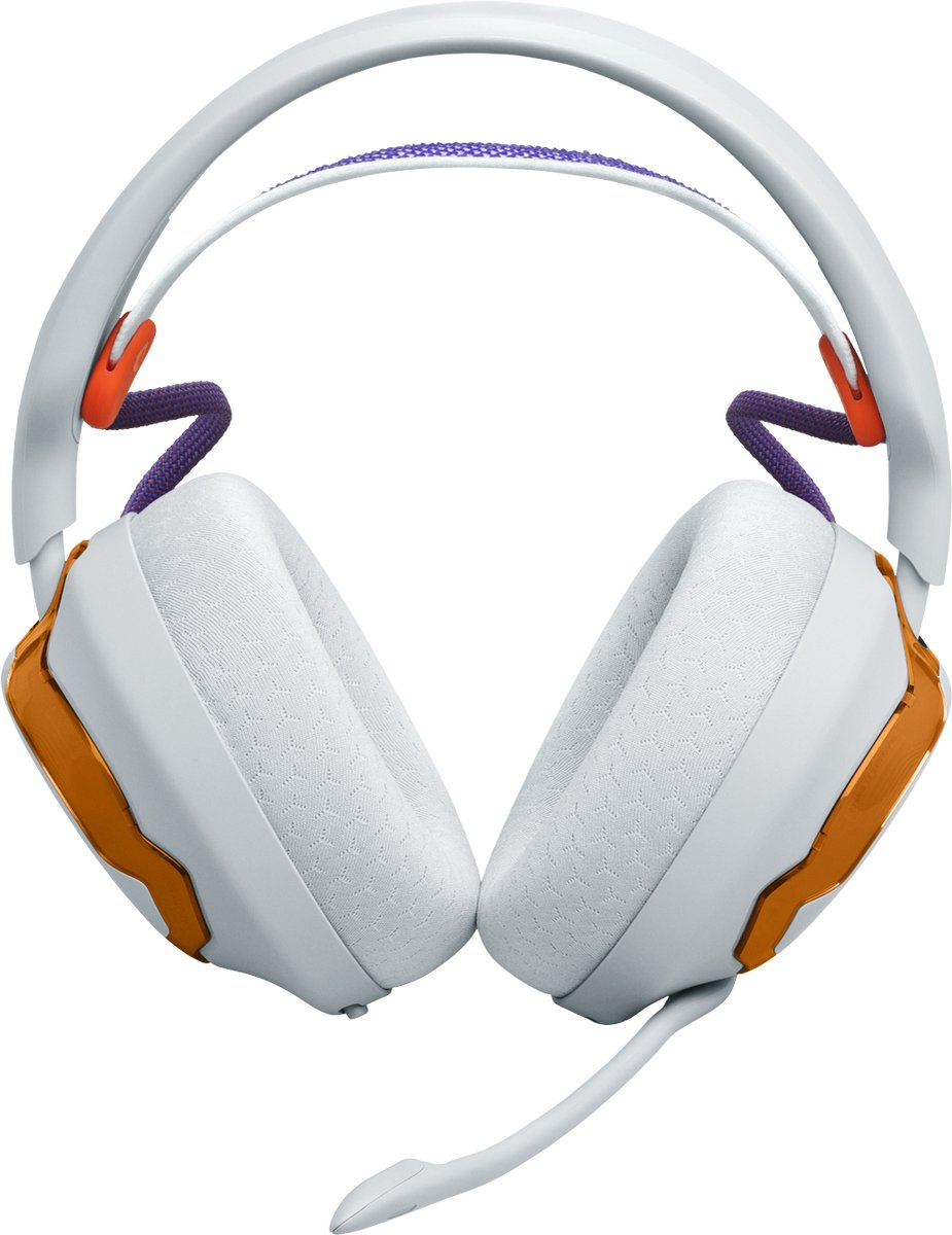 JBL Quantum 650 - Draadloze Gaming & Multitask Headset - 2.4 GHz & Bluetooth - Lage Latency - 50 Uur Batterij - JBL Quantum Engine Software - Over-ear - Grijs Oranje thumbnail 3