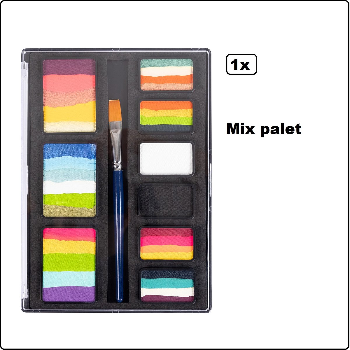 PXP mixed palette Fairy Magic Flowers - Schmink splitcake one stroke