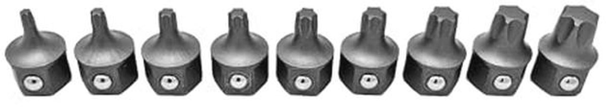 9-delige Stubby Torx-bitset voor professioneel gebruik