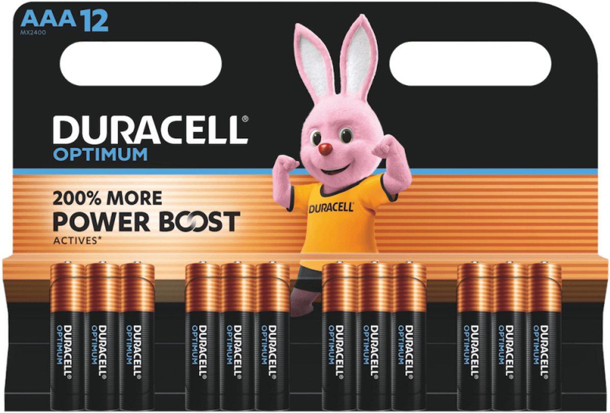 Duracell Ultra alkaline AAA-batterijen, verpakking van 12