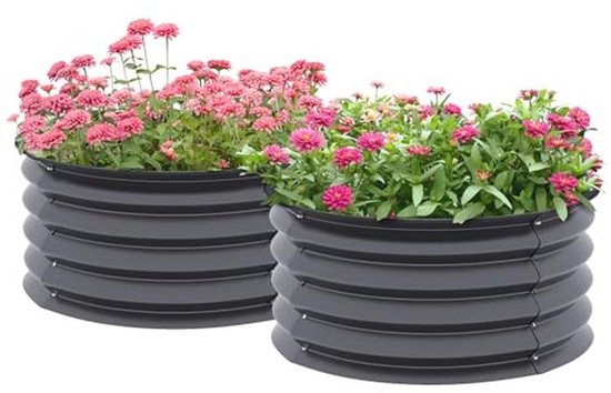 ML-Design Set Van 4 Verhoogde Tuinbedden Van Metaal Voor In De Tuin 120x60x30 Cm 200 Liter Antraciet Weerbestendig Roestvast Buiten Plantbed Bloembak Tuinbed Groentebed Koud Frame Kruidenbed ML-Design Set Van 4 Verhoogde Tuinbedden Van Metaal Voor In De Tuin 120x60x30 Cm 200 Liter Antraciet Weerbestendig Roestvast Buiten Plantbed Bloembak Tuinbed Groentebed Koud Frame Kruidenbed