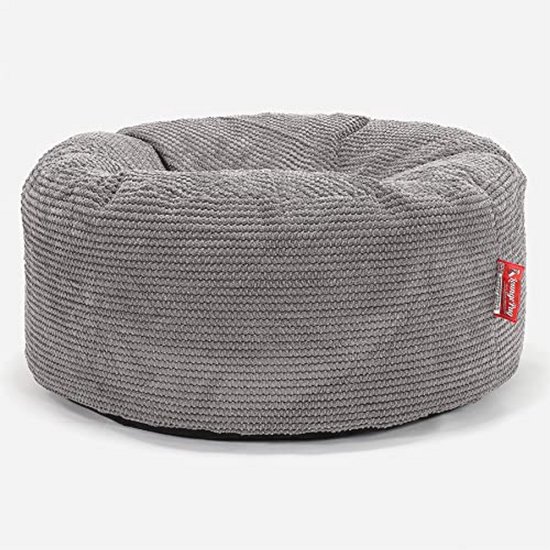 LOUNGE PUG, Bean bag XXL, Floor cushion Pouf, Pompom Cream