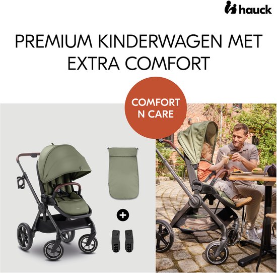 hauck Comfort N Care - Premium kinderwagen met extra comfort - olive van Hauck — afbeelding 2