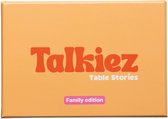 Talkiez - Familie Editie - Vragenspel voor Families en gezinnen - Kaartspel - Praatkaarten - Gesprekskaarten - Cardgame - 100 speelkaarten