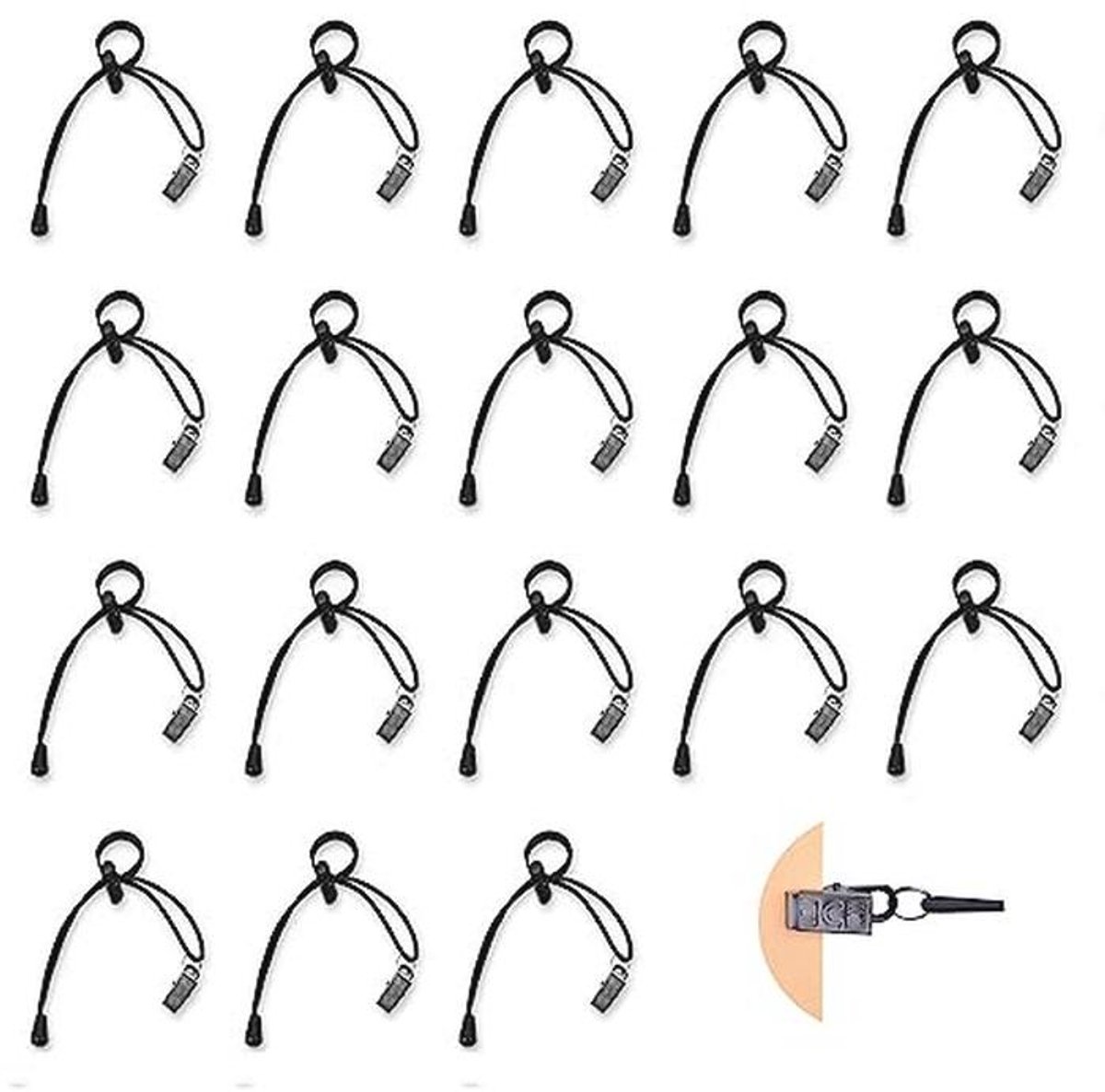 Achtergrond klemhouder set met elastisch touw voor foto- en videostudio's - 18 stuks