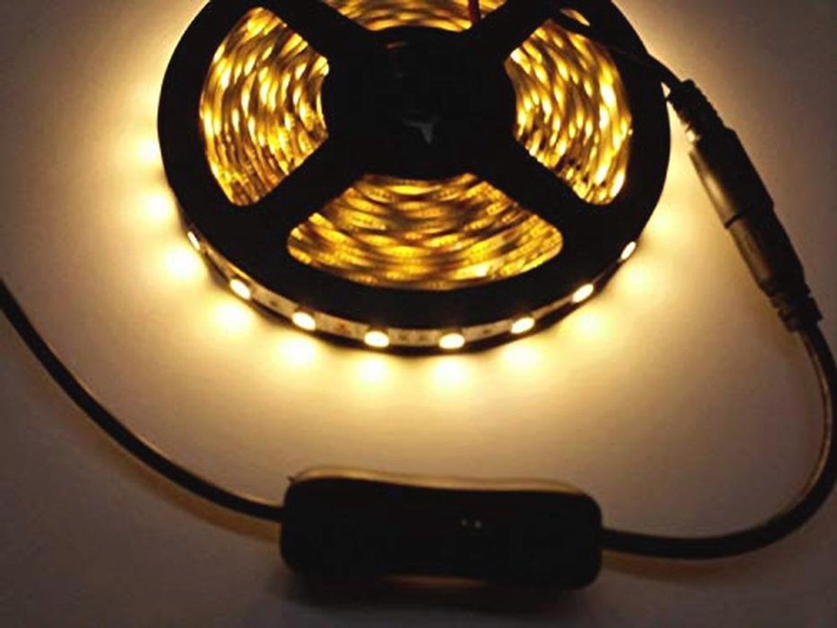 22 AWG DC Schakelkabel 12V met Schakelaar - 5,5 mm x 2,1 mm Kabel voor LED Strips en Apparaten