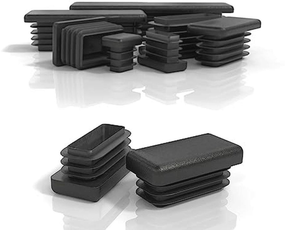 Rechthoekige lamellenpluggen voor vierkante buizen - 30x20 mm - Set van 4 - Polyethyleen - Afdekpluggen voor staal en aluminium