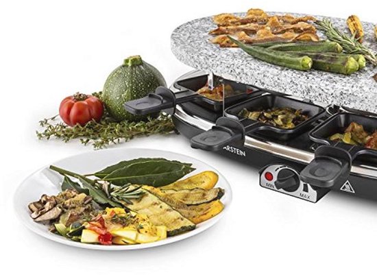 Natuurlijke Steen Raclette Grill - Gourmet Grill voor 8 Personen met Ingesteld Temperatuur — afbeelding 5