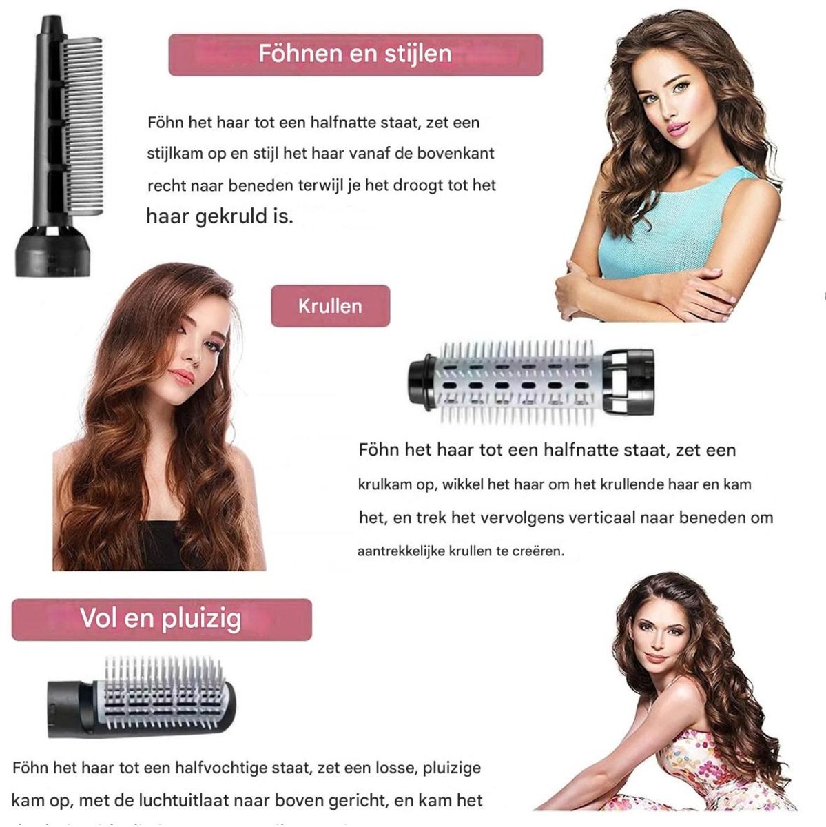 longziming -Professionele Ionische Haardroger - Compact & - afbeelding 3