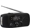 Draagbare noodradio - Powerbank 2000 mAh - Zaklamp - Solar opwindbaar - Noodpakket - Kunststof - Zwart