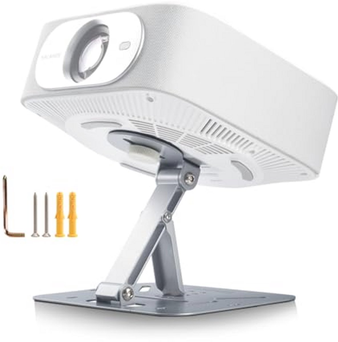Multifunctionele Projectorstandaard - Draaibaar 360 Graden voor Wand en Plafond - Geschikt voor Projectoren met 1/4 Inch Schroefinterface