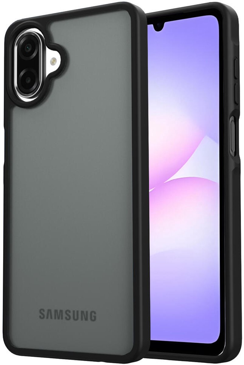 Hoesje Geschikt voor Samsung Galaxy A07 - Matte Back Cover - Zwart