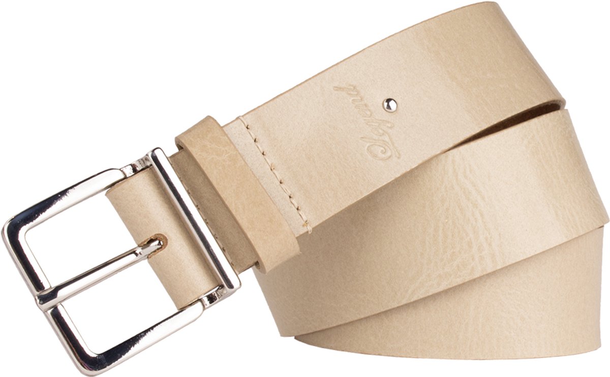 Legend Dames - Leren riem - Crème - 85cm
