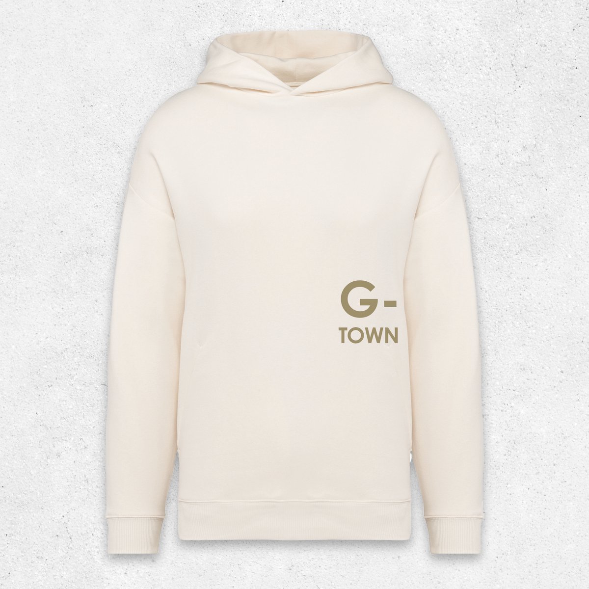 G-TOWN Cozy Hoodie Comfort – Zachte & Duurzame Streetwear Hoodie Ivory