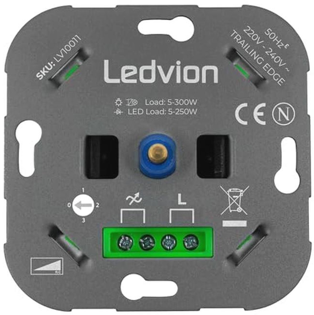 LED Dimmer 5-250 Watt - Meerdere dimmers, 1 lichtpunt, Fase afsnijding